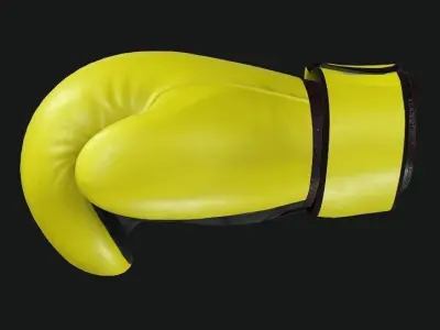Boxing Glove-Yellow Low-poly 3D model