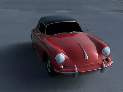 Porsche 356 Cabrio HDRI 3D model