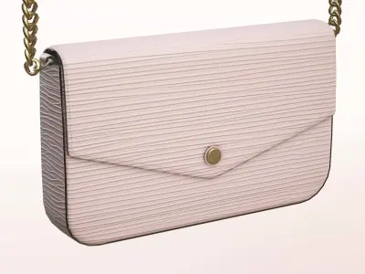 Woman Handbag Louis Vuitton Low-poly 3D model