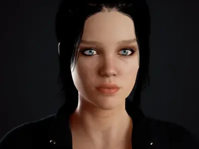 Unreal Engine 5 Maya Rigged Model With Facial Blendshapes Low-poly 3D model