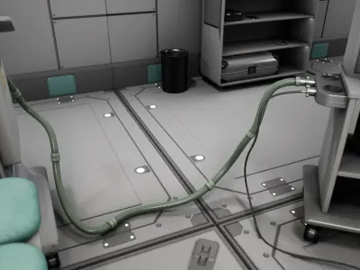 SciFi Space Medical Room 3D model
