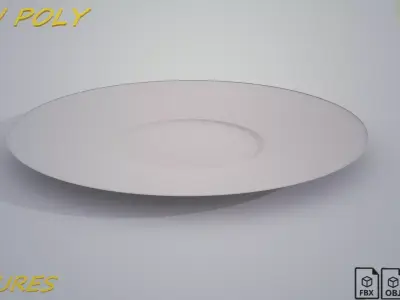 Plate Low-poly 3D model
