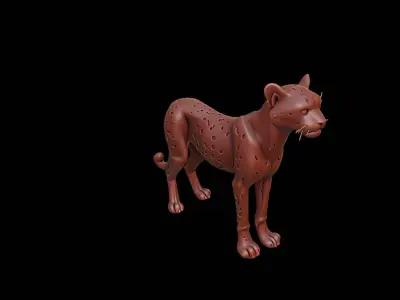 Cheetah Animal Sculpture 3D print model purchase