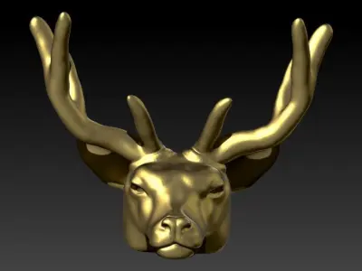 Deer Head Pendant 3D print model