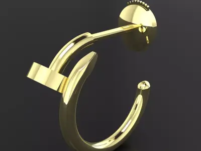 Juste Un Clou Earring 3d printing model 3D print model