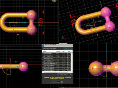 Double Link Pendant 3D print model