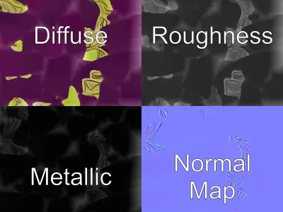 Luxurious Glossy Eggplant Model Pack Low-poly 3D model