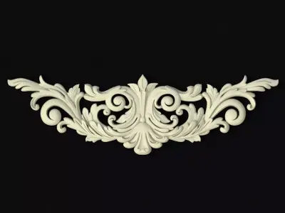 Central decor ornament for furniture 3D model 935