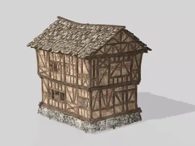 Thatch Hut House 04 For Games and Films 3D Model Low-poly 3D model