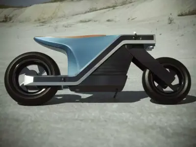 Futuristic Moto 2 3D model