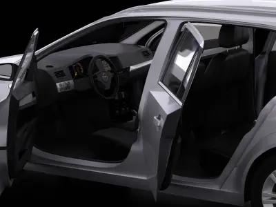 Opel Astra H Caravan 2008 INTERIOR  3D model