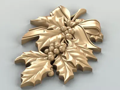 Carved decor central 019 3D model