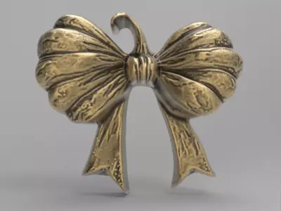pumpkin ribbon bow decor cnc 3D print model