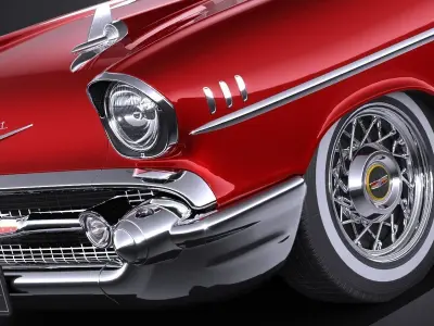Chevrolet Bel Air Convertible 1957 VRAY 3D model
