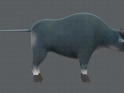 Bull V01 Low-poly 3D model