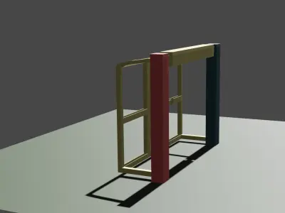 football goal Free low-poly 3D model purchase
