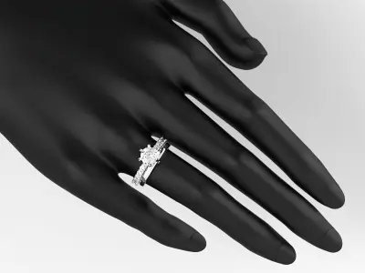 Ring engagement and wedding and anniversary 3D print model