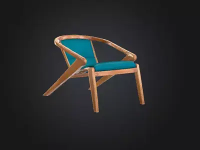 Zigzag Comfort Chair Low-poly 3D model