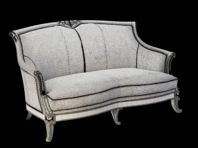Leather sofa 2 3D model