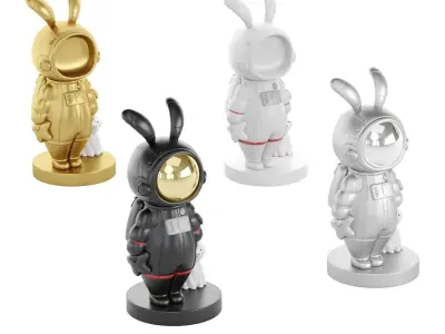 Creative Astronaut With Cat Decor 3D model