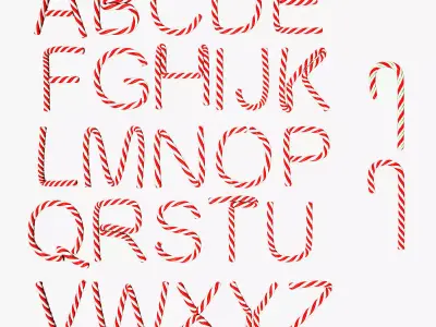 Candies Alphabet 3D model