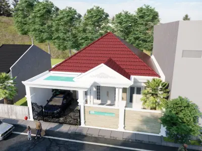 House Facade Model 2 3D print model