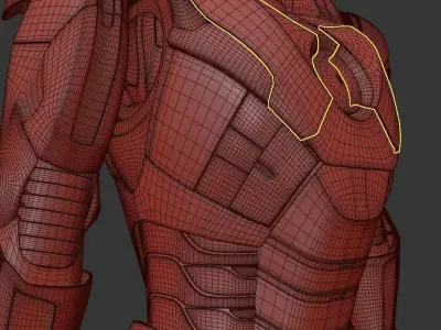 Iron Man Mk7 3D high poly  3D model