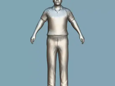 A-Pose Rigged Rohit Sharma 2025 3D model