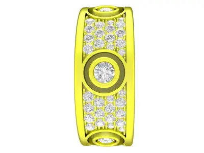 A7041 Luxury Korean Style Diamond Women Ring 3D print model
