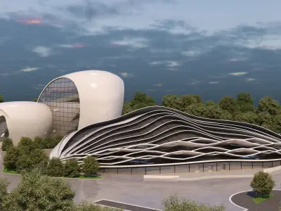 0072 - Cinemas Complex - 2Ds Plans - 3Ds Files 3D model