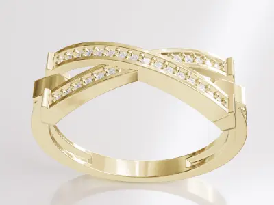 Jewelry Diamond Ring Model RG52 Free 3D print model