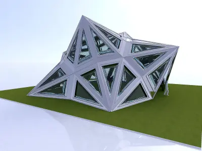 Pointed Diamond Pattern structure 3D model