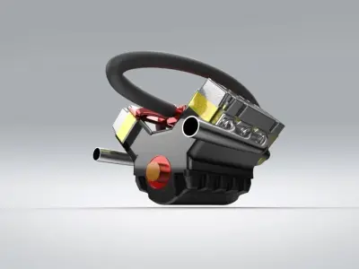  ENGINE-TWIN TURBO V-TYPE 3D print model