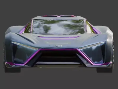 Elite Performance Wide-Body Hypercar 3D Model Low-poly 3D model by Choco-Bear
