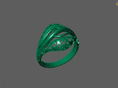 Plain Ring Women Ready STL 3DM Models Womens Rings 3D models 3D print model 20