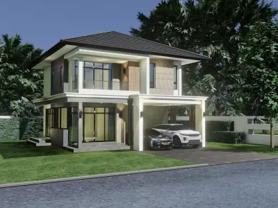 Modern House 3D Model type B1 3D model