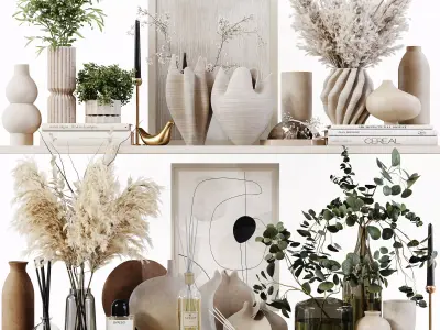 Decorative Set 213 Low-poly 3D model