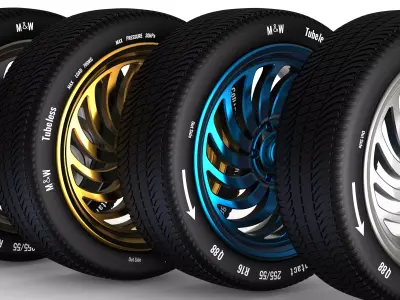 Car Wheel 3D print model by roziyevyusufboy173