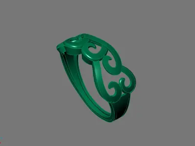Women Ring Plain Ring Ready STL 3DM Models Womens Rings 3D print model 47