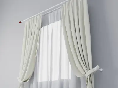 Curtains 04 collection 4 3D model
