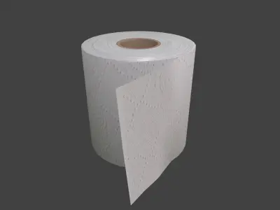 Toilet Paper Low Poly Game Ready Low-poly 3D model