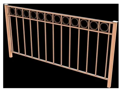 collection metal fencing 3D model