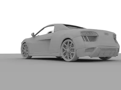 Audi r8 2010 3D print model