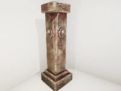 Ancient Pillar Free low-poly 3D model