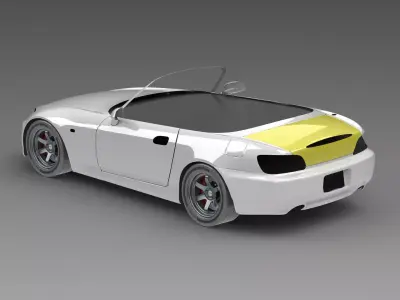 S2000 AP2 Trunk Exterior Surface Model - 3D Laser-Scanned 3D model