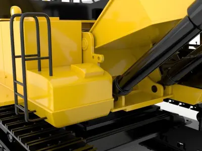 Standard Excavator High Poly  3D model