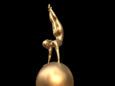 Yoga ball sculpture 3D model