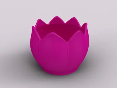 Decorative Lily Succulent Pot 3D print model