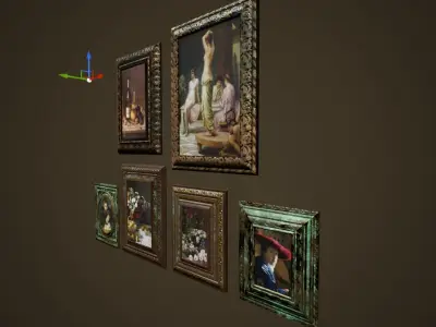 Antique Frames - PBR Game Ready Low-poly 3D model