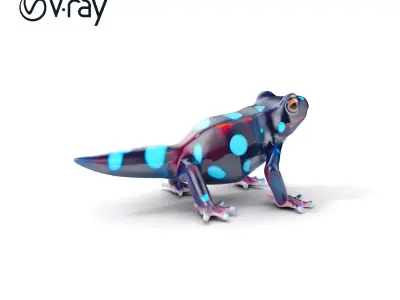 Spotted Tropical Lizard Model Pack for Rendering and Games Low-poly 3D model